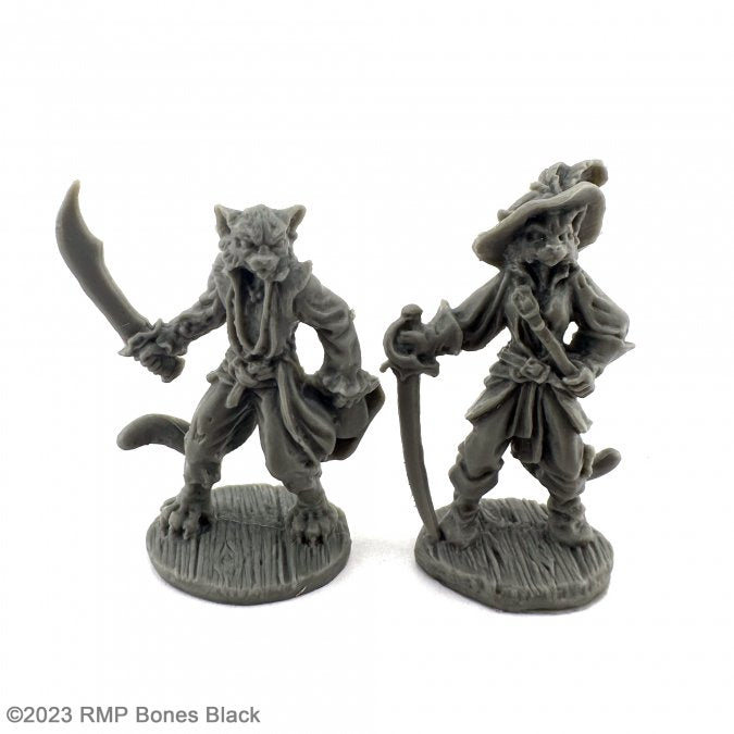 Reaper Bones Black: Catfolk Buccaneer and Duelist | Dragon's Lair Comics and Fantasy Houston TX