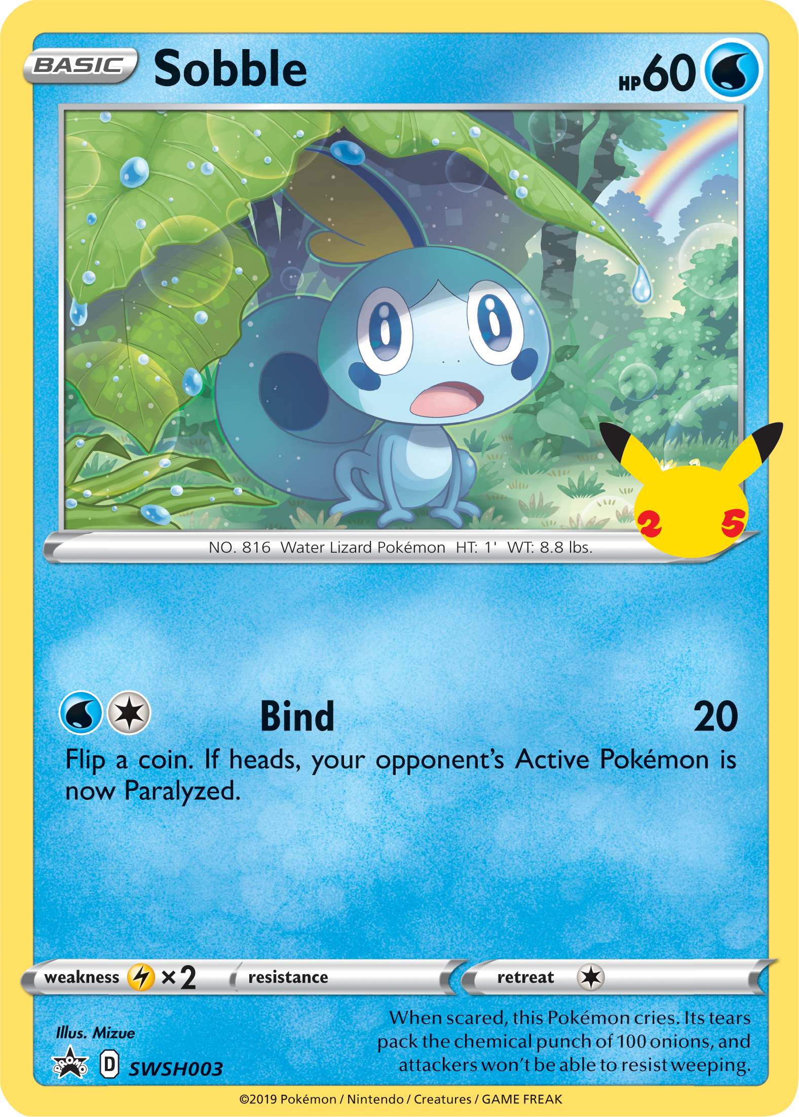 Sobble (SWSH003) (Jumbo Card) [First Partner Pack] | Dragon's Lair Comics and Fantasy Houston TX