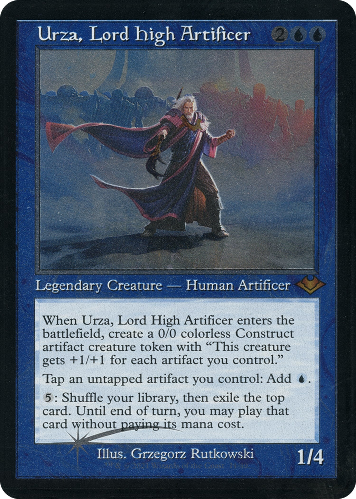 Urza, Lord High Artificer (Retro Foil Etched) [Modern Horizons] | Dragon's Lair Comics and Fantasy Houston TX