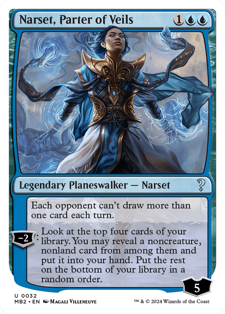 Narset, Parter of Veils (White Border) [Mystery Booster 2] | Dragon's Lair Comics and Fantasy Houston TX