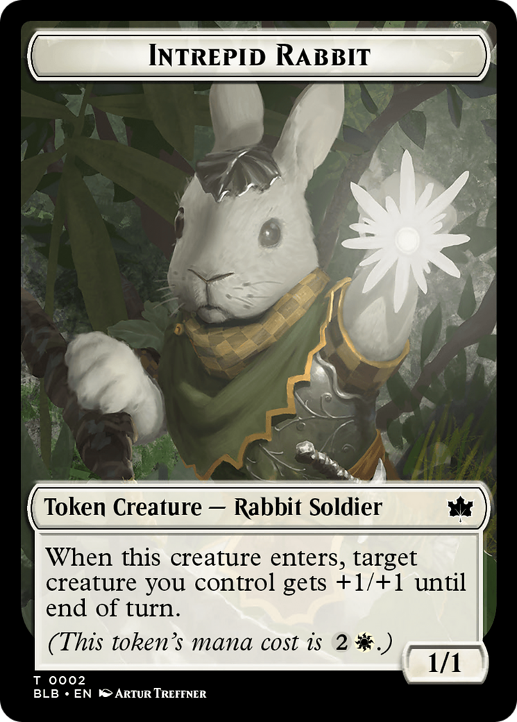 Intrepid Rabbit Token [Bloomburrow Tokens] | Dragon's Lair Comics and Fantasy Houston TX