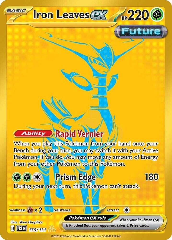 Iron Leaves ex (176/131) [Scarlet & Violet: Prismatic Evolutions] | Dragon's Lair Comics and Fantasy Houston TX