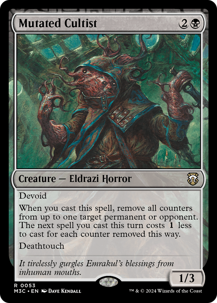 Mutated Cultist (Ripple Foil) [Modern Horizons 3 Commander] | Dragon's Lair Comics and Fantasy Houston TX