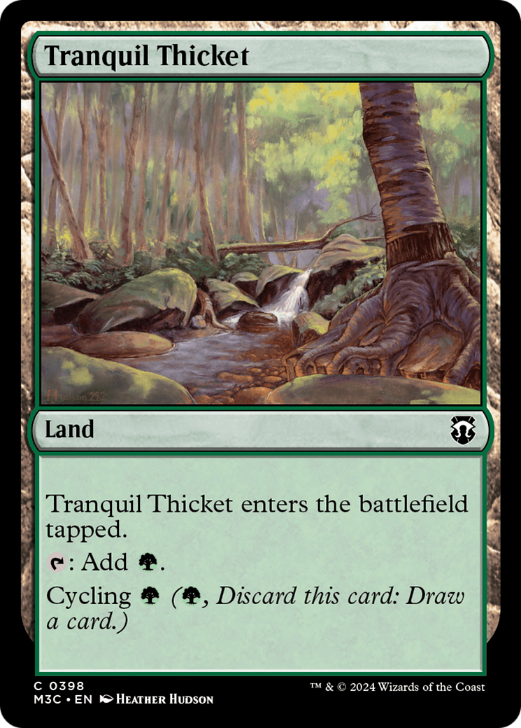 Tranquil Thicket (Ripple Foil) [Modern Horizons 3 Commander] | Dragon's Lair Comics and Fantasy Houston TX