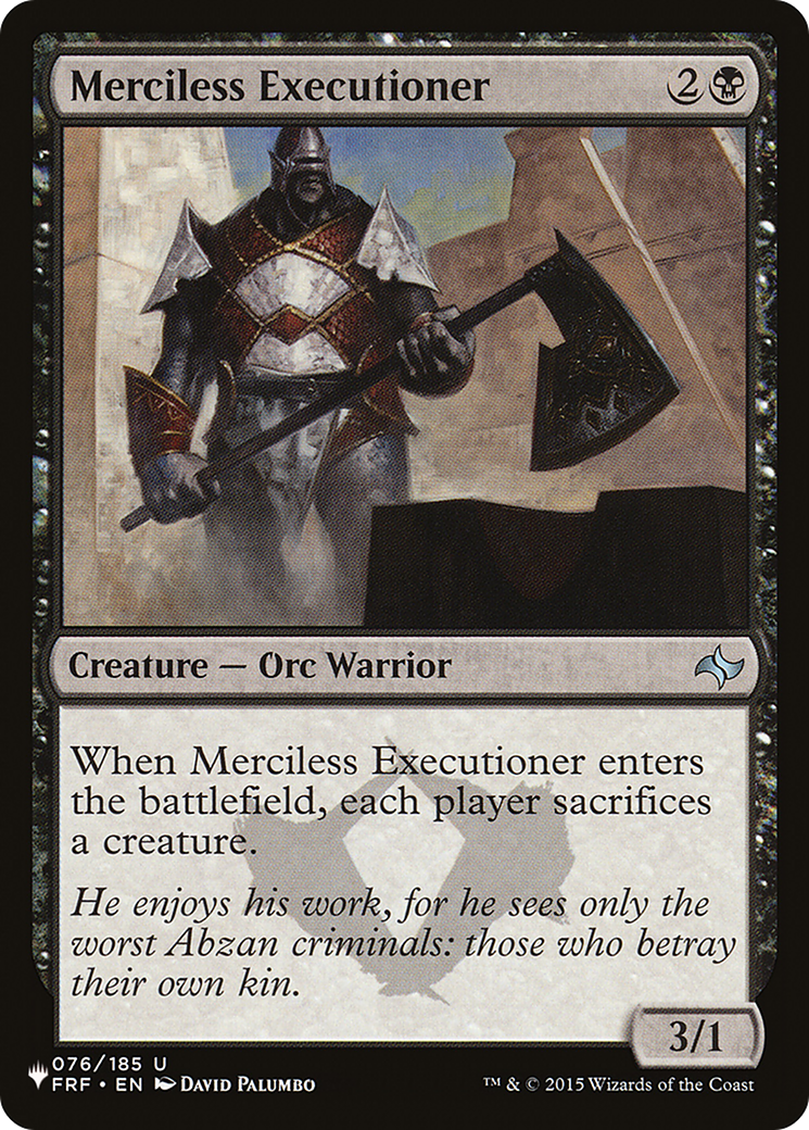 Merciless Executioner [The List Reprints] | Dragon's Lair Comics and Fantasy Houston TX