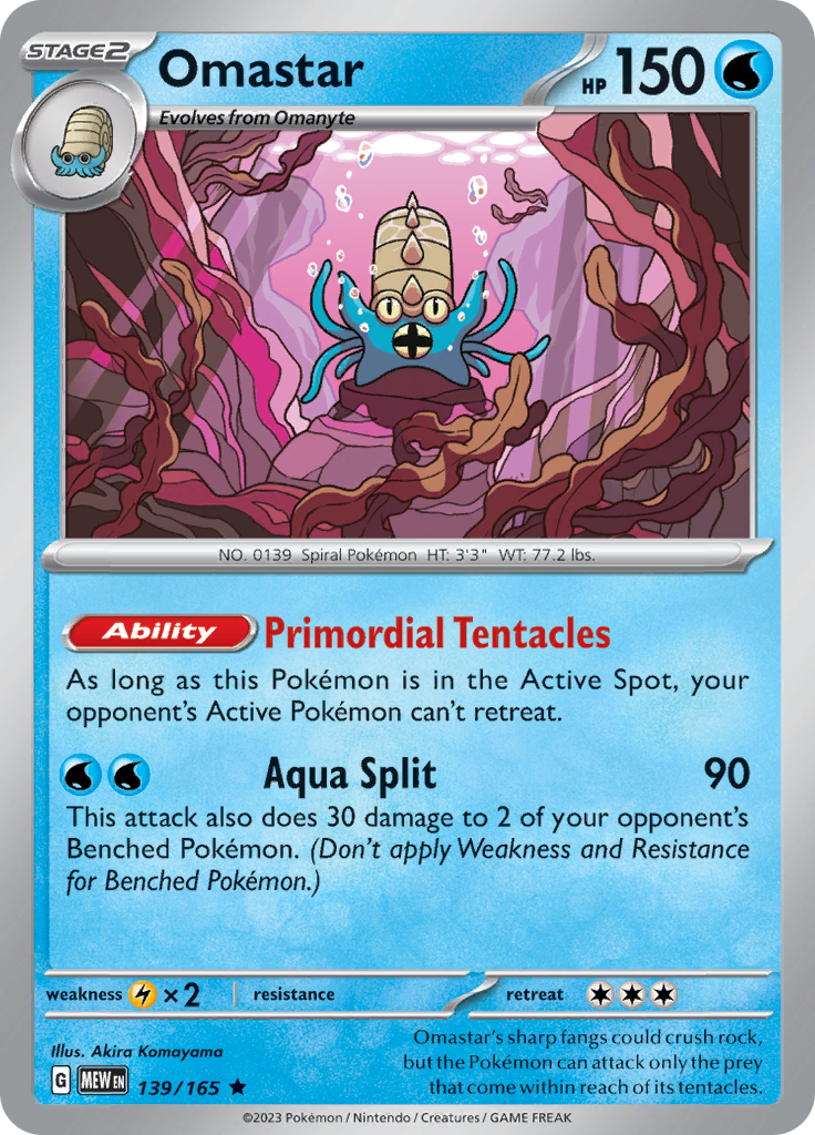 Omastar (139/165) [Scarlet & Violet 151] | Dragon's Lair Comics and Fantasy Houston TX