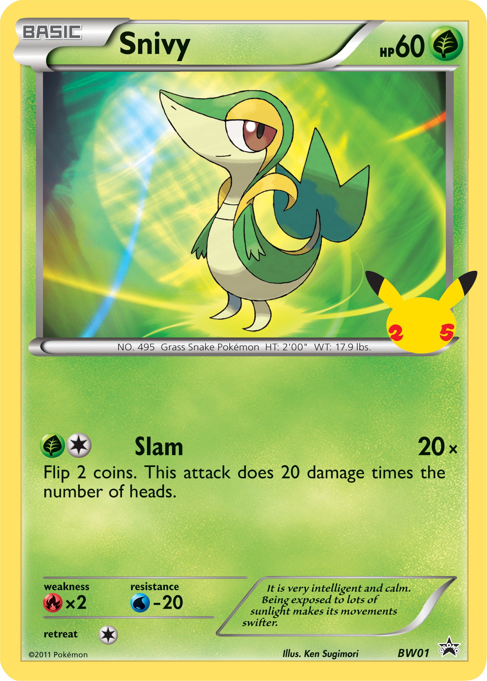 Snivy (BW01) (Jumbo Card) [First Partner Pack] | Dragon's Lair Comics and Fantasy Houston TX