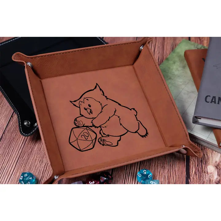 Level 1 Gamers Square Leatherette Dice Tray, Assorted Styles | Dragon's Lair Comics and Fantasy Houston TX