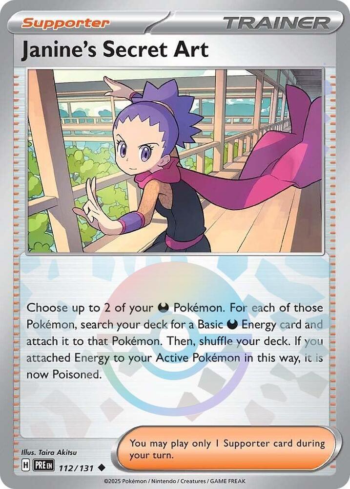 Janine's Secret Art (112/131) (Poke Ball Pattern) [Scarlet & Violet: Prismatic Evolutions] | Dragon's Lair Comics and Fantasy Houston TX