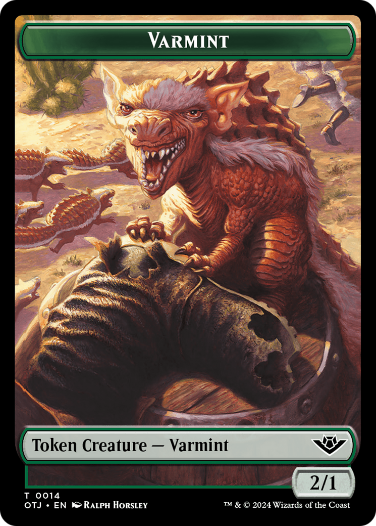 Varmint Token [Outlaws of Thunder Junction Tokens] | Dragon's Lair Comics and Fantasy Houston TX