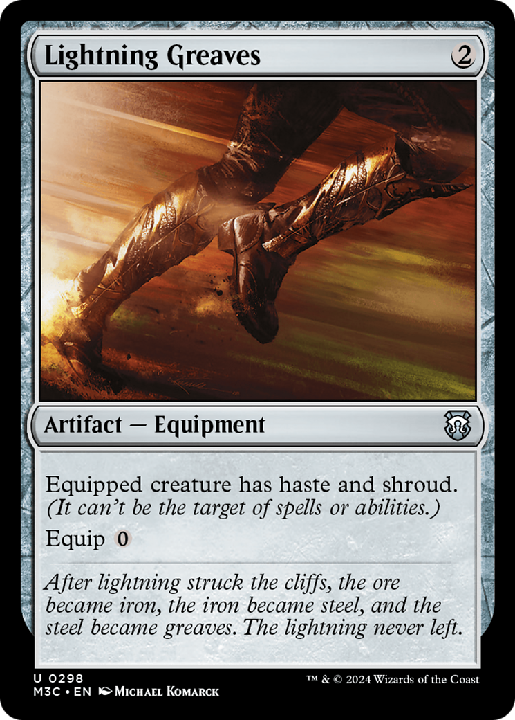 Lightning Greaves (Ripple Foil) [Modern Horizons 3 Commander] | Dragon's Lair Comics and Fantasy Houston TX