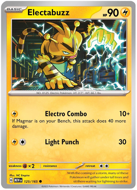 Electabuzz (125/165) [Scarlet & Violet 151] | Dragon's Lair Comics and Fantasy Houston TX