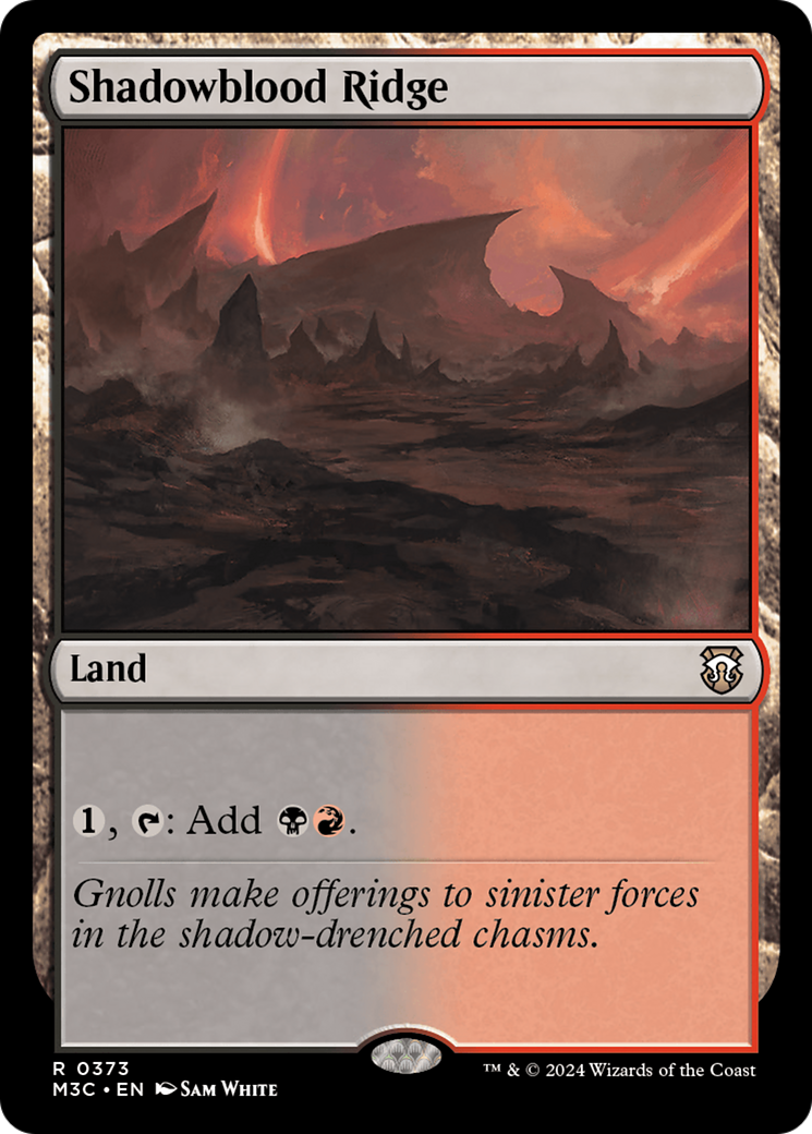 Shadowblood Ridge (Ripple Foil) [Modern Horizons 3 Commander] | Dragon's Lair Comics and Fantasy Houston TX