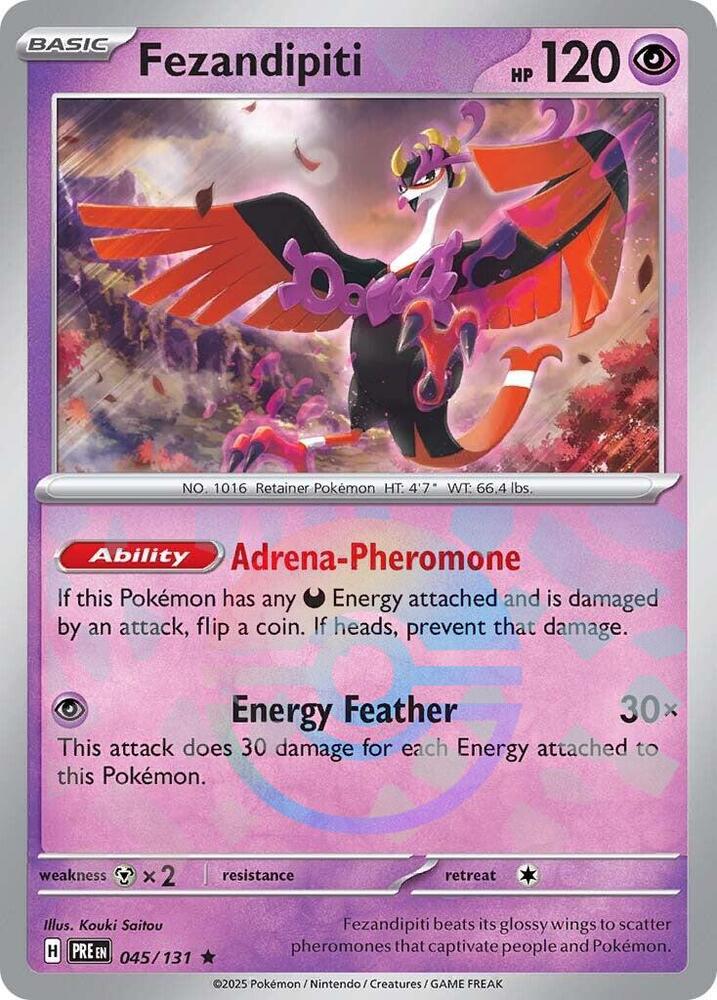 Fezandipiti (045/131) (Poke Ball Pattern) [Scarlet & Violet: Prismatic Evolutions] | Dragon's Lair Comics and Fantasy Houston TX