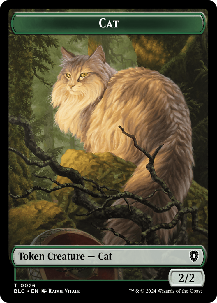 Elemental // Cat Double-Sided Token [Bloomburrow Commander Tokens] | Dragon's Lair Comics and Fantasy Houston TX