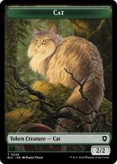 Elemental // Cat Double-Sided Token [Bloomburrow Commander Tokens] | Dragon's Lair Comics and Fantasy Houston TX