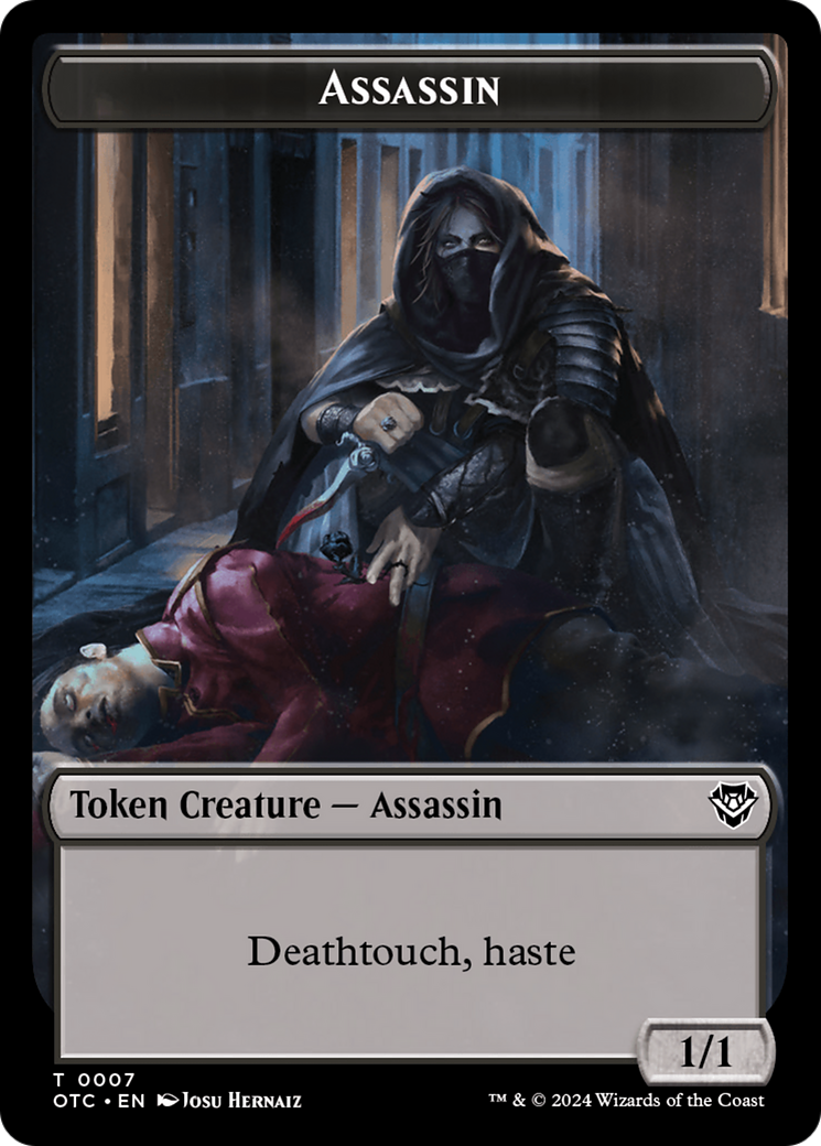 Assassin // Food Double-Sided Token [Outlaws of Thunder Junction Commander Tokens] | Dragon's Lair Comics and Fantasy Houston TX