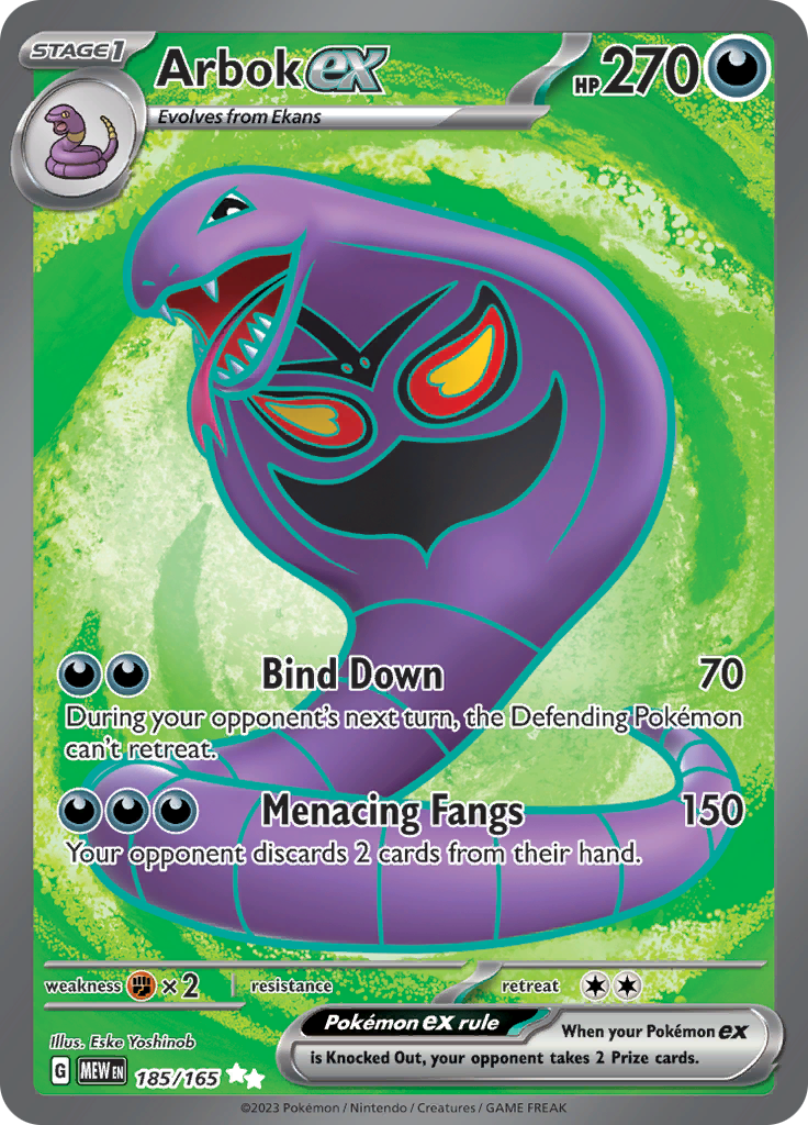 Arbok ex (185/165) [Scarlet & Violet 151] | Dragon's Lair Comics and Fantasy Houston TX