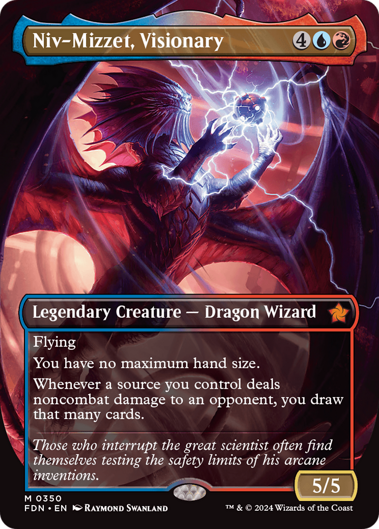 Niv-Mizzet, Visionary (Borderless) [Foundations] | Dragon's Lair Comics and Fantasy Houston TX