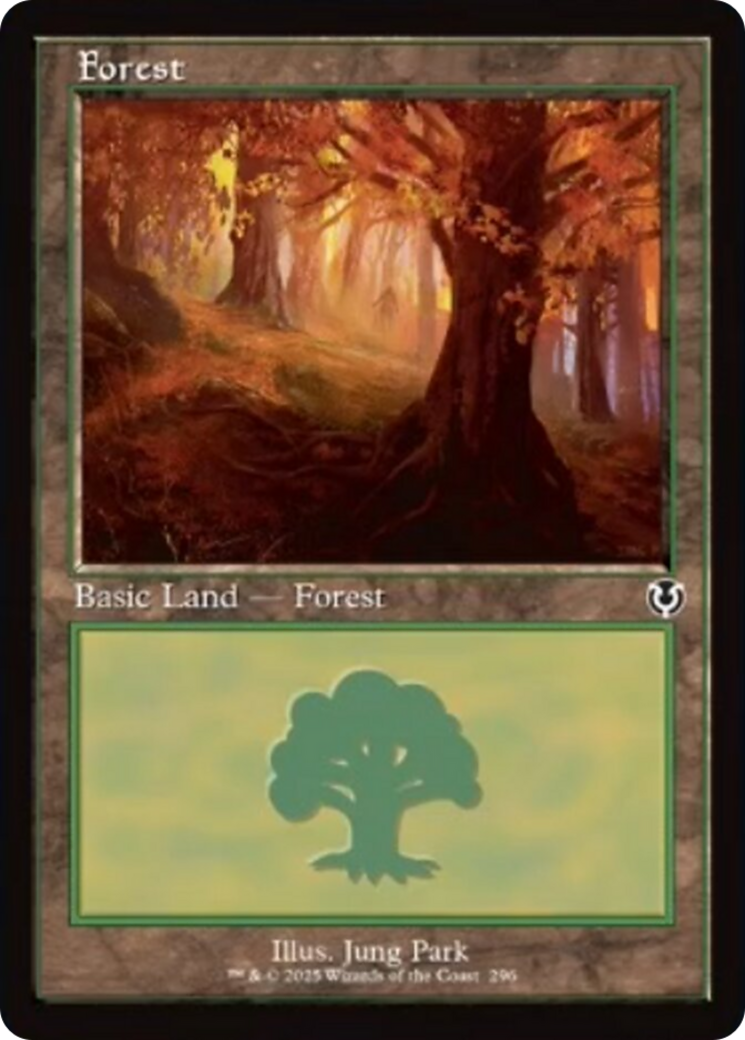 Forest (296) (Retro Frame) [Innistrad Remastered] | Dragon's Lair Comics and Fantasy Houston TX