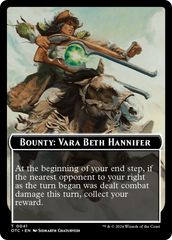 Bounty: Vara Beth Hannifer // Bounty Rules Double-Sided Token [Outlaws of Thunder Junction Commander Tokens] | Dragon's Lair Comics and Fantasy Houston TX