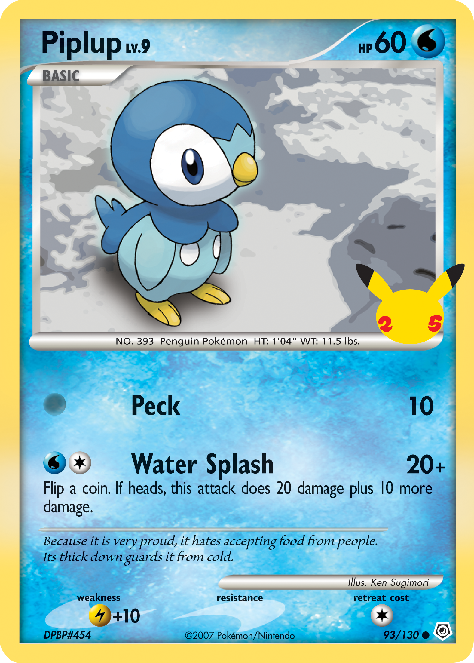 Piplup (93/130) (Jumbo Card) [First Partner Pack] | Dragon's Lair Comics and Fantasy Houston TX