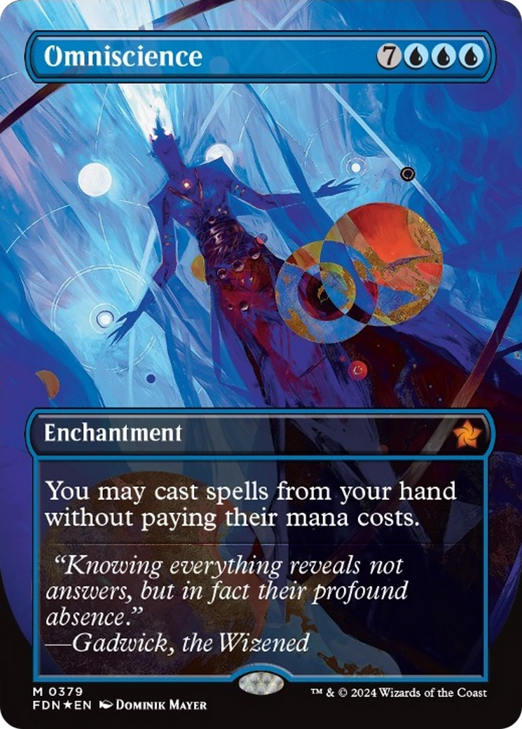 Omniscience (Borderless Mana Foil) [Foundations] | Dragon's Lair Comics and Fantasy Houston TX