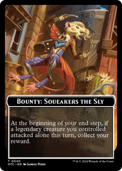 Bounty: Squeakers the Sly // Bounty Rules Double-Sided Token [Outlaws of Thunder Junction Commander Tokens] | Dragon's Lair Comics and Fantasy Houston TX