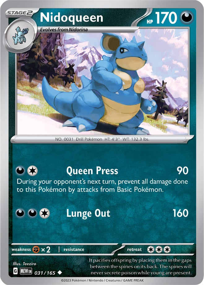 Nidoqueen (031/165) [Scarlet & Violet 151] | Dragon's Lair Comics and Fantasy Houston TX