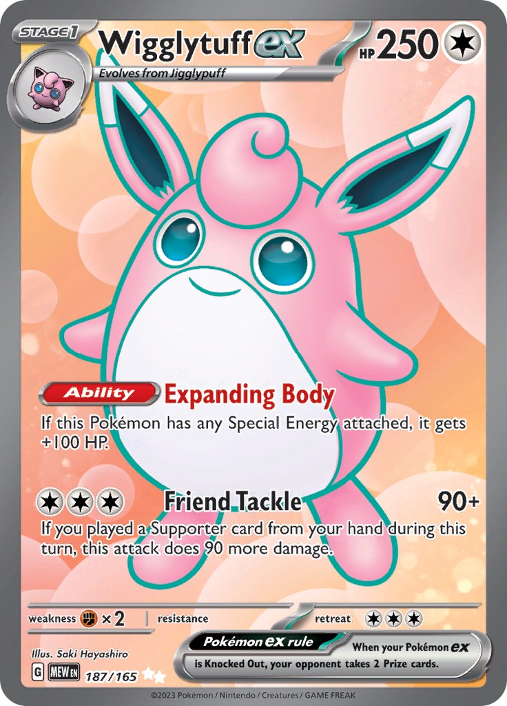 Wigglytuff ex (187/165) [Scarlet & Violet 151] | Dragon's Lair Comics and Fantasy Houston TX