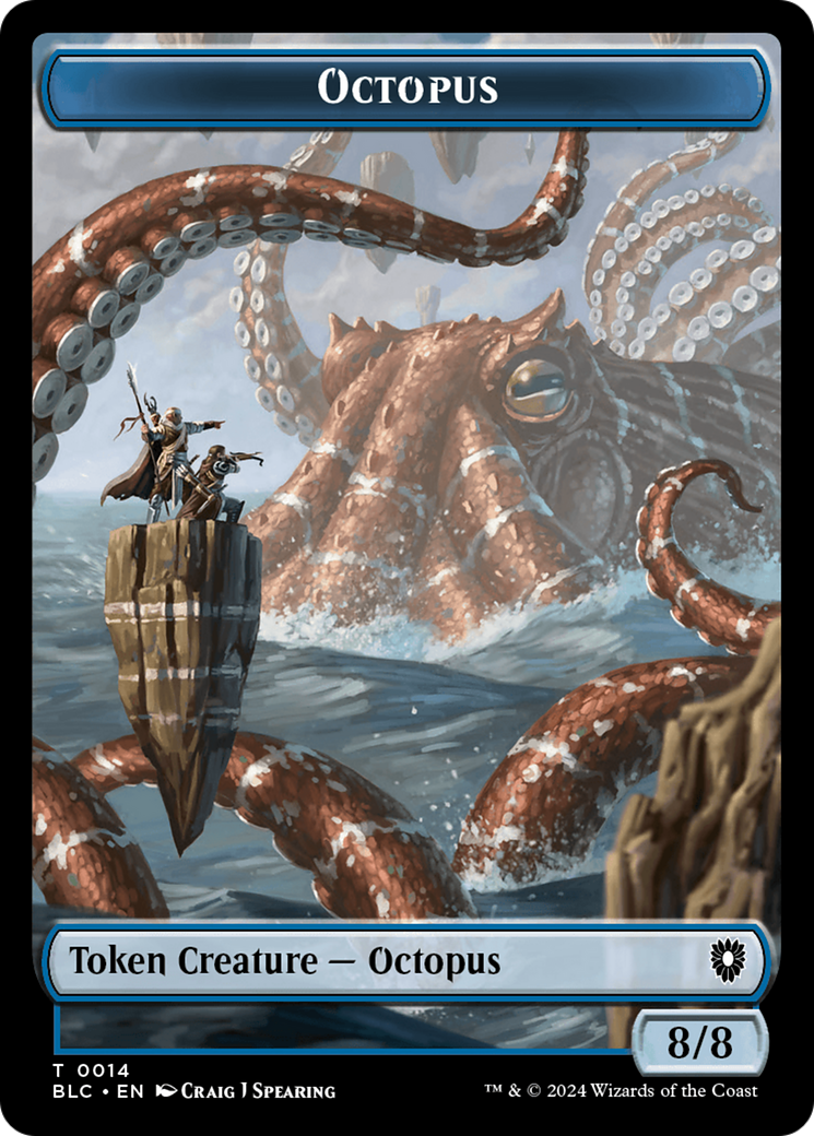 Octopus // Rabbit Double-Sided Token [Bloomburrow Commander Tokens] | Dragon's Lair Comics and Fantasy Houston TX