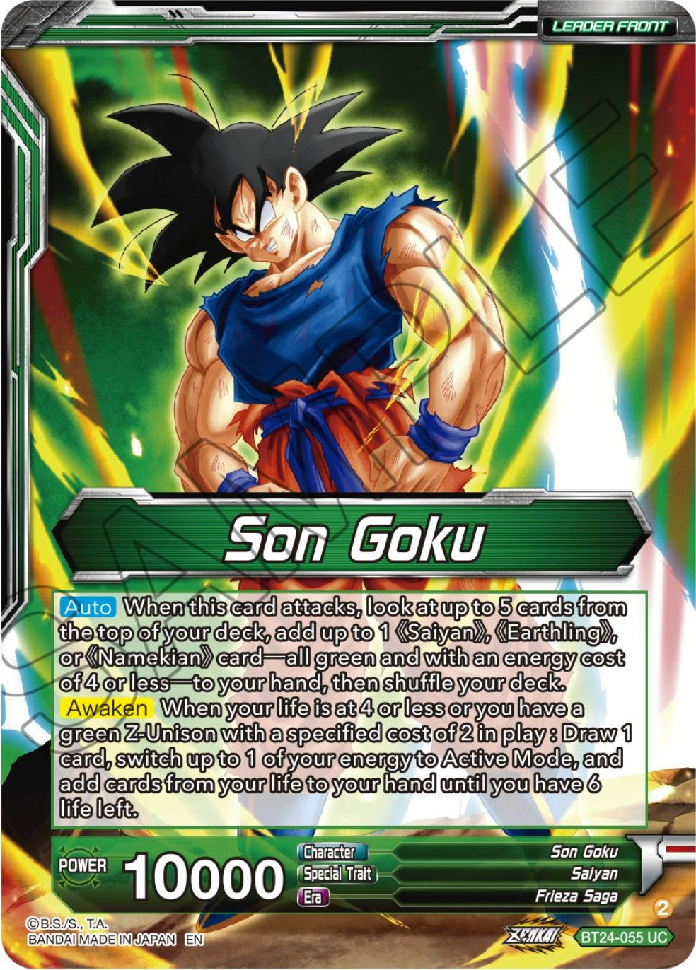 Son Goku // SS Son Goku, Beginning of a Legend (BT24-055) [Beyond Generations Prerelease Promos] | Dragon's Lair Comics and Fantasy Houston TX