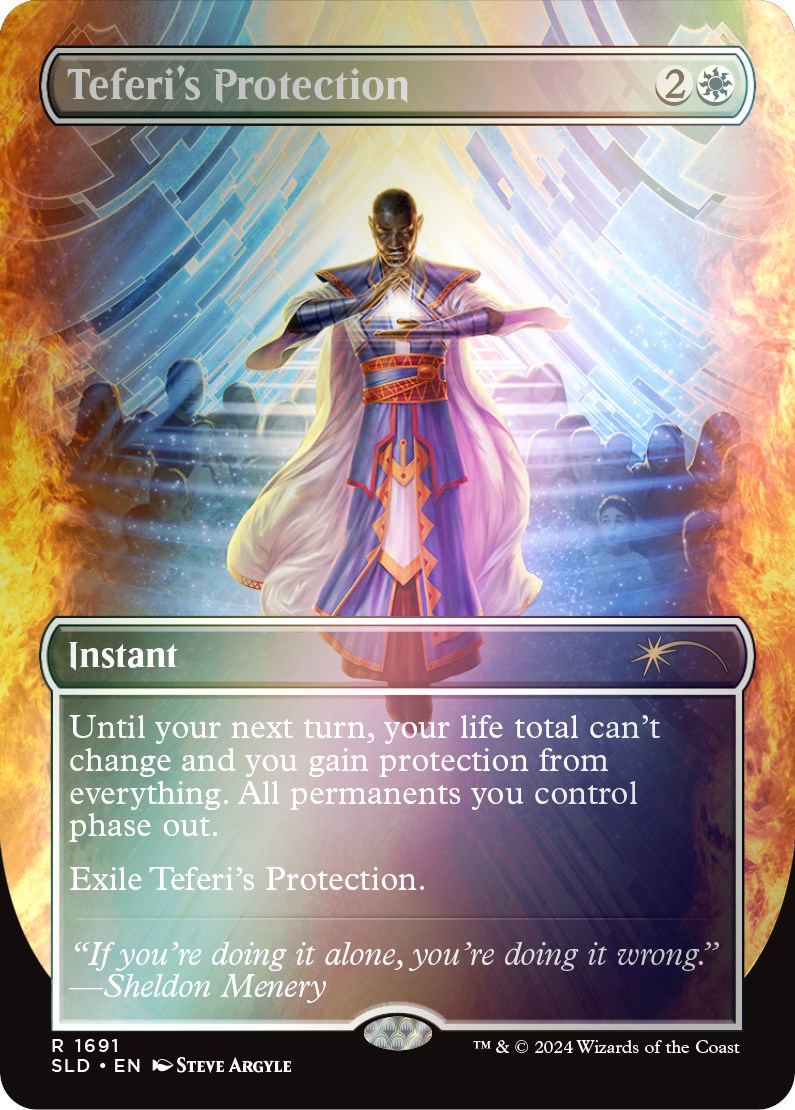 Teferi's Protection (1691) (Rainbow Foil) [Secret Lair Drop Series] | Dragon's Lair Comics and Fantasy Houston TX