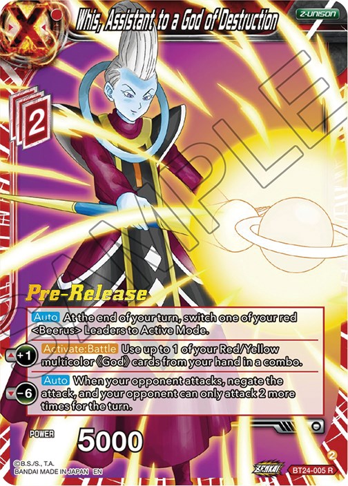 Whis, Assistant to a God of Destruction (BT24-005) [Beyond Generations Prerelease Promos] | Dragon's Lair Comics and Fantasy Houston TX