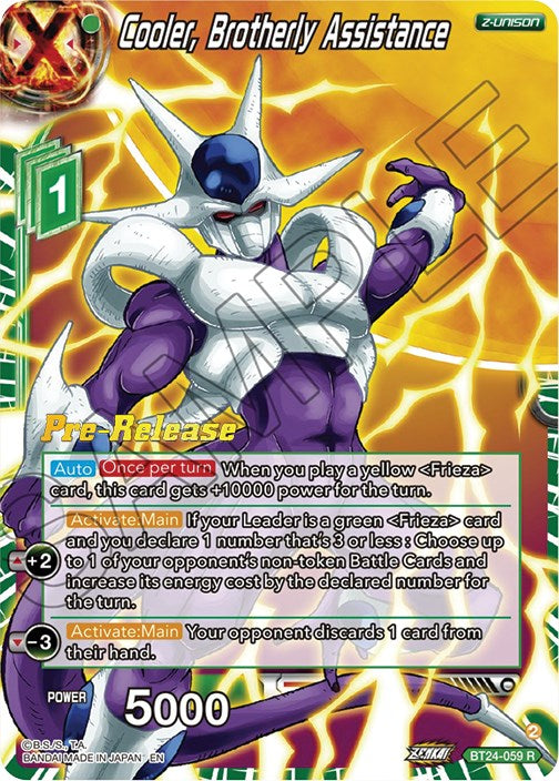 Cooler, Brotherly Assistance (BT24-059) [Beyond Generations Prerelease Promos] | Dragon's Lair Comics and Fantasy Houston TX