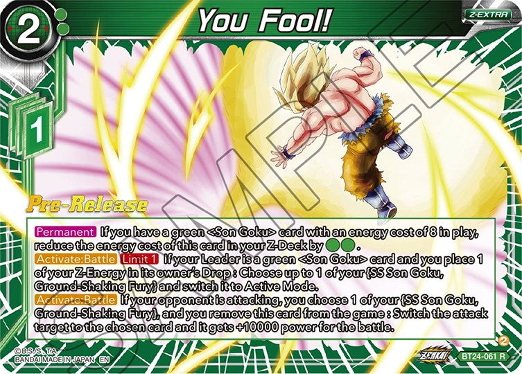 You Fool! (BT24-061) [Beyond Generations Prerelease Promos] | Dragon's Lair Comics and Fantasy Houston TX