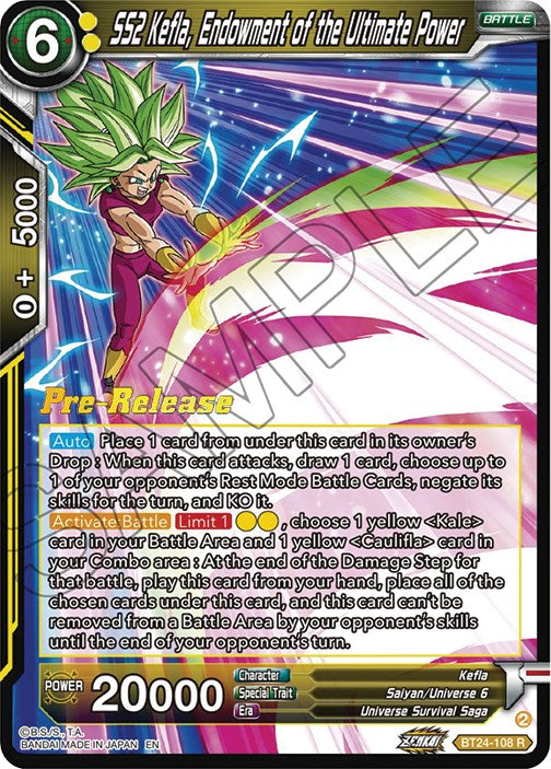 SS2 Kefla, Endowment of the Ultimate Power (BT24-108) [Beyond Generations Prerelease Promos] | Dragon's Lair Comics and Fantasy Houston TX