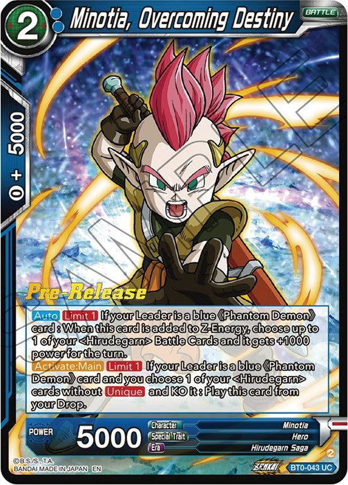 Minotia, Overcoming Destiny (BT24-043) [Beyond Generations Prerelease Promos] | Dragon's Lair Comics and Fantasy Houston TX