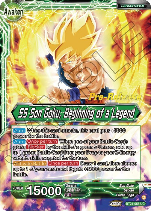 Son Goku // SS Son Goku, Beginning of a Legend (BT24-055) [Beyond Generations Prerelease Promos] | Dragon's Lair Comics and Fantasy Houston TX