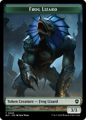 Storm Crow // Frog Lizard Double-Sided Token [Bloomburrow Commander Tokens] | Dragon's Lair Comics and Fantasy Houston TX