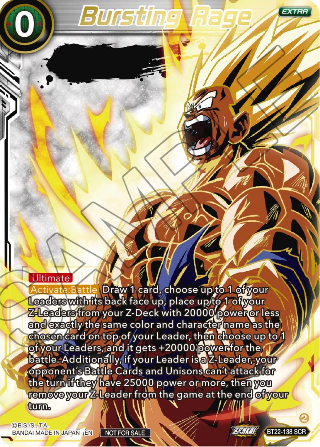 Bursting Rage (Serial Numbered) (BT22-138) [Tournament Promotion Cards] | Dragon's Lair Comics and Fantasy Houston TX