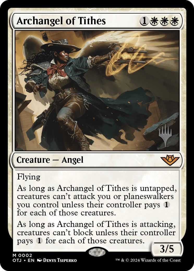 Archangel of Tithes (Promo Pack) [Outlaws of Thunder Junction Promos] | Dragon's Lair Comics and Fantasy Houston TX