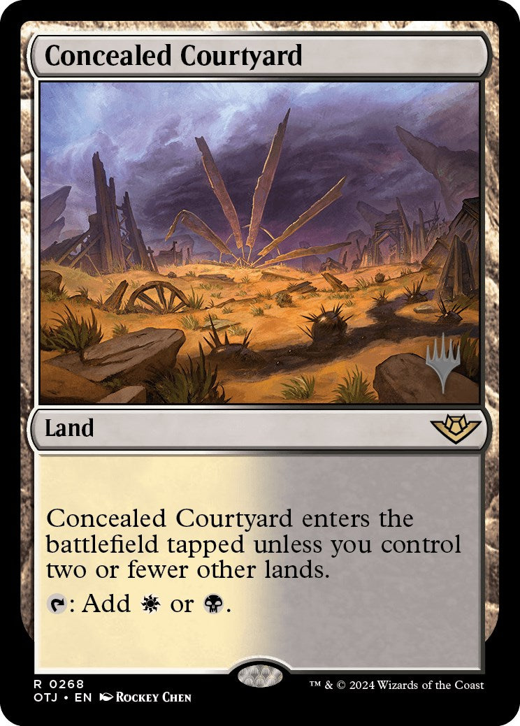 Concealed Courtyard (Promo Pack) [Outlaws of Thunder Junction Promos] | Dragon's Lair Comics and Fantasy Houston TX