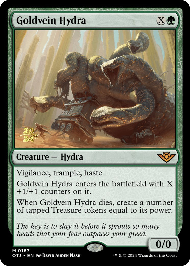 Goldvein Hydra [Outlaws of Thunder Junction Prerelease Promos] | Dragon's Lair Comics and Fantasy Houston TX