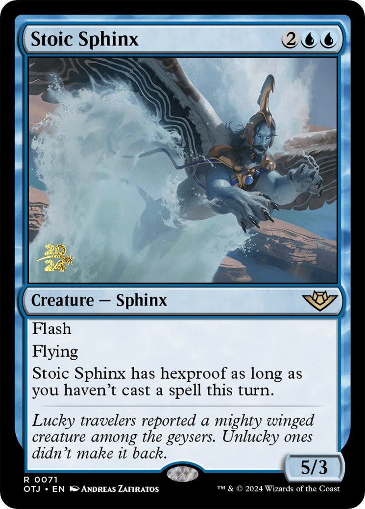 Stoic Sphinx [Outlaws of Thunder Junction Prerelease Promos] | Dragon's Lair Comics and Fantasy Houston TX