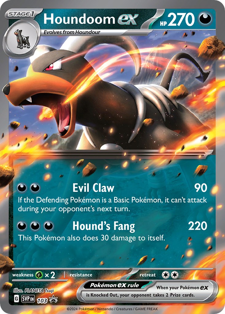 Houndoom ex (103) [Scarlet & Violet: Black Star Promos] | Dragon's Lair Comics and Fantasy Houston TX