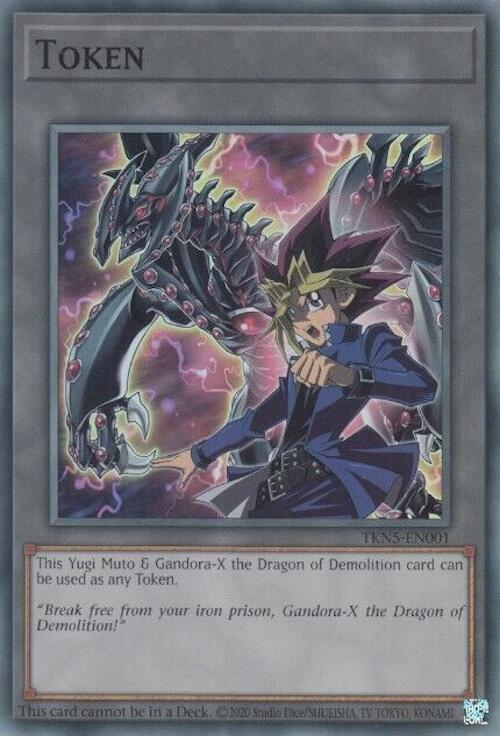 Token: Yugi Muto and Gandora-X the Dragon of Demolition [TKN5-EN001] Super Rare | Dragon's Lair Comics and Fantasy Houston TX