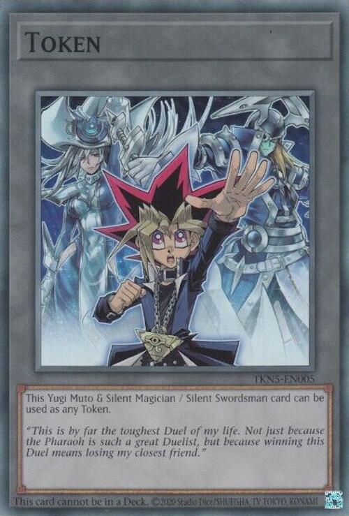 Token: Yugi Muto and Silent Magician and Silent Swordsman [TKN5-EN005] Super Rare | Dragon's Lair Comics and Fantasy Houston TX