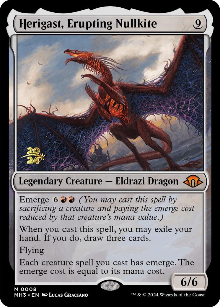 Herigast, Erupting Nullkite [Modern Horizons 3 Prerelease Promos] | Dragon's Lair Comics and Fantasy Houston TX