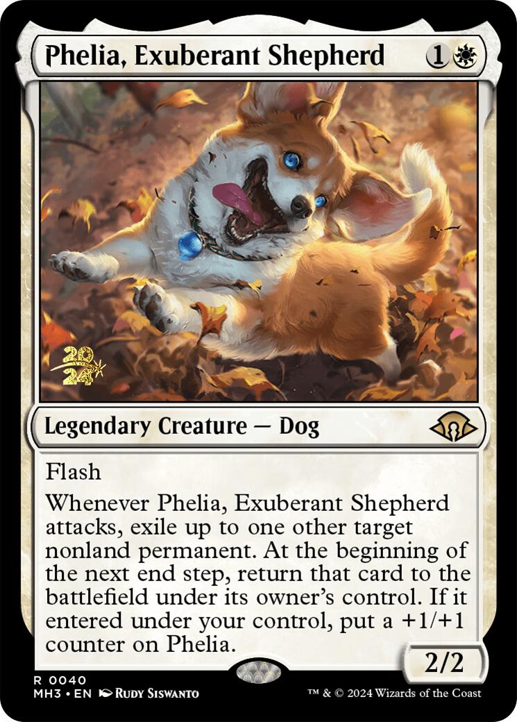 Phelia, Exuberant Shepherd [Modern Horizons 3 Prerelease Promos] | Dragon's Lair Comics and Fantasy Houston TX